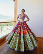 NEW DESIGNER PRINTED LAHENGA CHOLI IN HEVAY MUSLIN COTTON