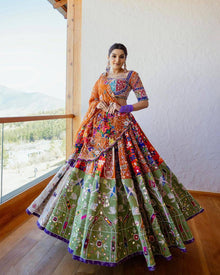 NEW DESIGNER PRINTED LAHENGA CHOLI IN HEVAY MUSLIN COTTON