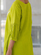 A-line Kurta Style Made From High-Quality Cotton Flex, Embellished With Embroidery Work On Top