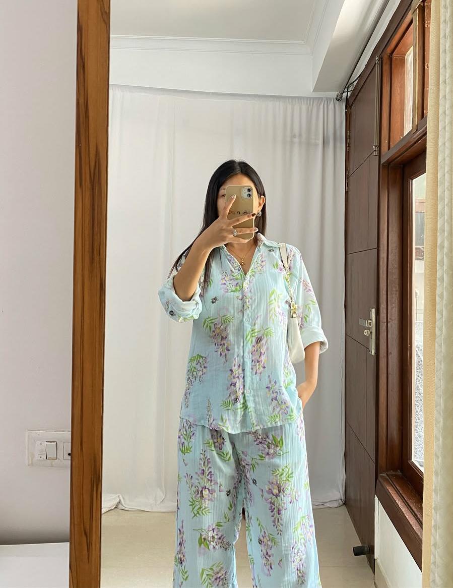 PASTEL WISTERIA FLORAL COORDSET