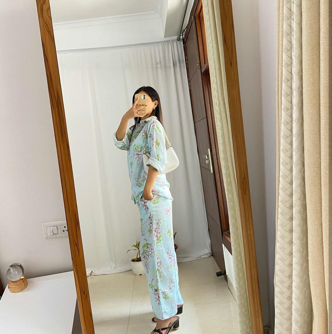 PASTEL WISTERIA FLORAL COORDSET