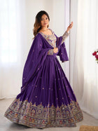 Elegant Chinon Embroidered Lehenga Choli Set with Dupatta – Festive & Wedding Wear
