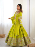 Elegant Chinon Embroidered Lehenga Choli Set with Dupatta – Festive & Wedding Wear