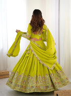 Elegant Chinon Embroidered Lehenga Choli Set with Dupatta – Festive & Wedding Wear