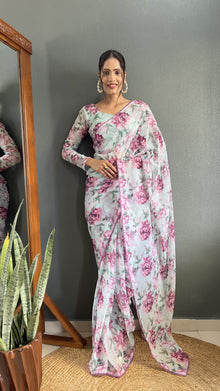 ⚜️ Ready to Wear Designer Georgette Digital Work Saree ⚜️