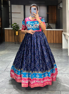 Soft Silk Bandhani Print Gowns with Foil Print 👜