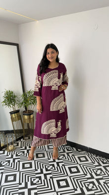 Co-ord set  Straight kurta with Pant Set with croshiaa less top and bottom