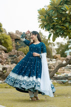 Navy Blue Anarkali Suit 👗