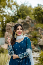 Navy Blue Anarkali Suit 👗