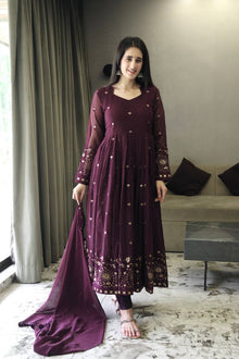Purple Anarkali Suit 👗