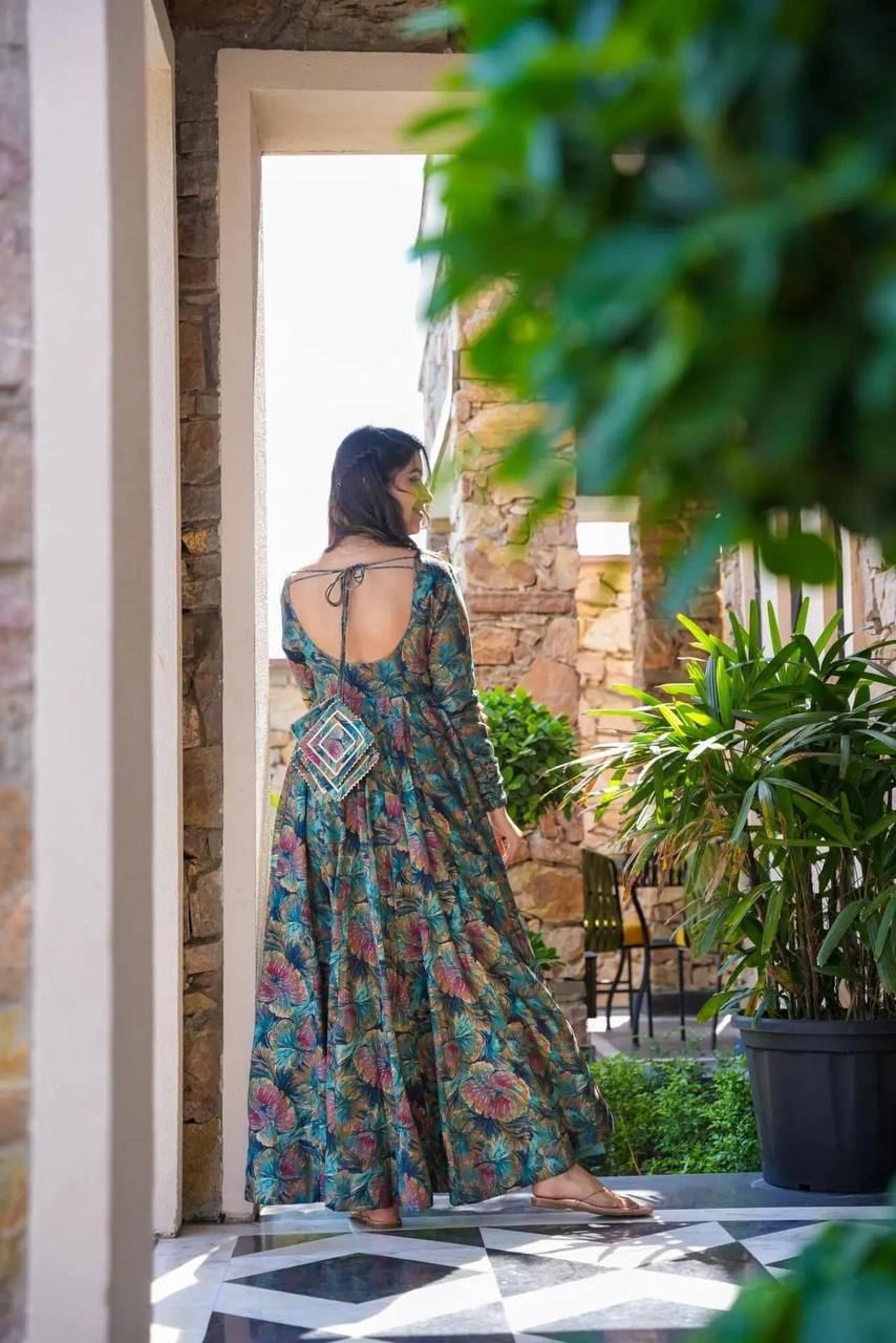 Colourful Flower Anarkali Suit👗