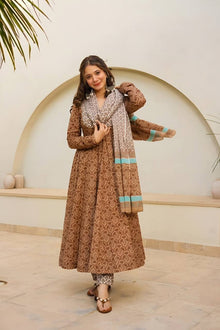 Brown Anarkali 3 PIS Suit 👗