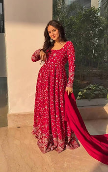 Dark Pink Anarkali 3 PIS Suit 👗