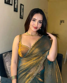 SIMARI SHINE GOLDEN SAREE🍃