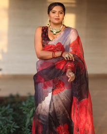 Handwork Organza Saree🍃