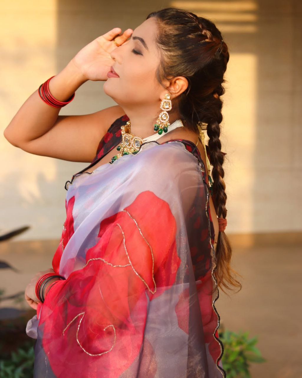 Handwork Organza Saree🍃