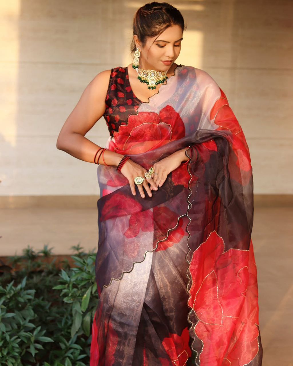 Handwork Organza Saree🍃