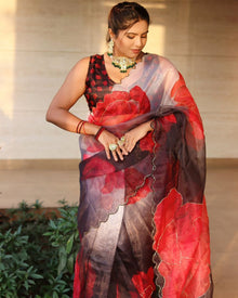 Handwork Organza Saree🍃