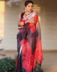 Handwork Organza Saree🍃