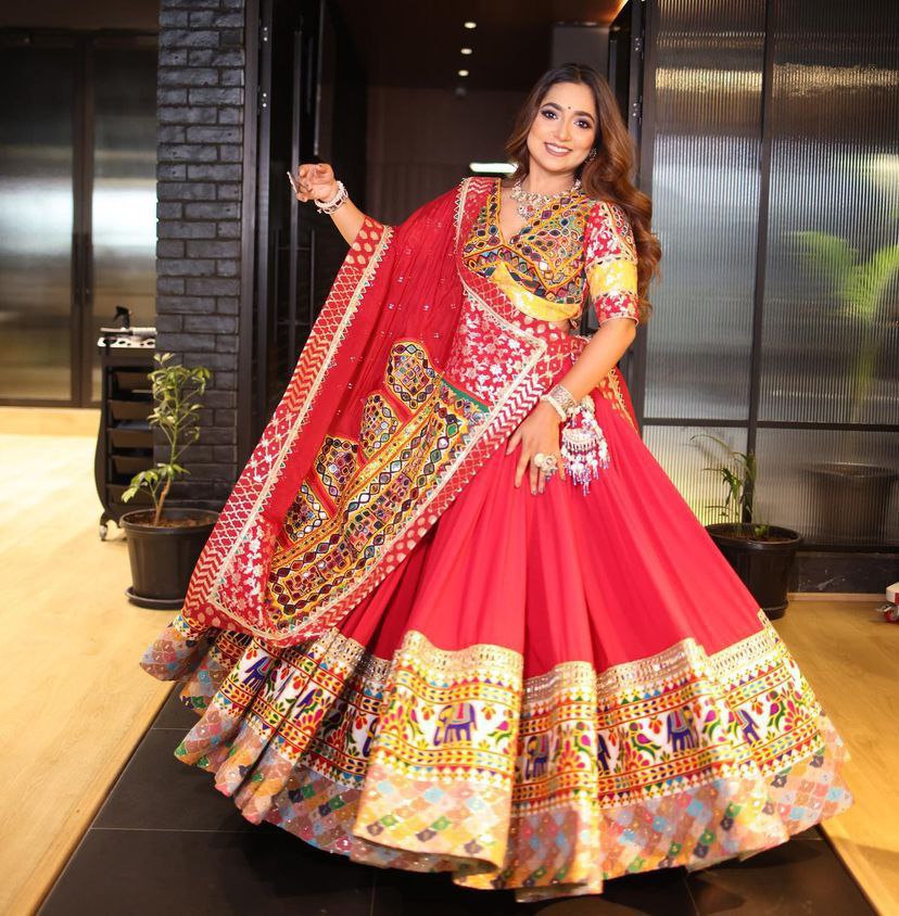 Navratri Red Lehenga Choli💃