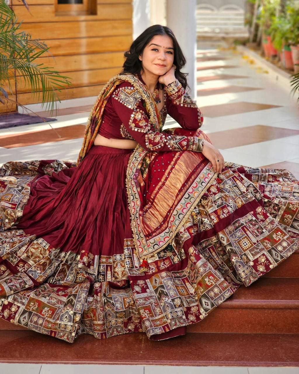 Maroon Chaniya Choli💃