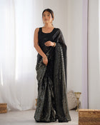 Most Beautiful and Attractive Heavy Georgette  Saree With Unstitched Blouse