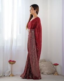 Most Beautiful and Attractive Heavy Georgette  Saree With Unstitched Blouse