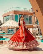 Red Party Wear Chaniya Choli