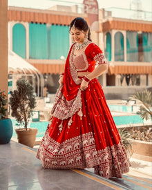 Red Party Wear Chaniya Choli