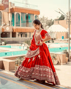 Red Party Wear Chaniya Choli