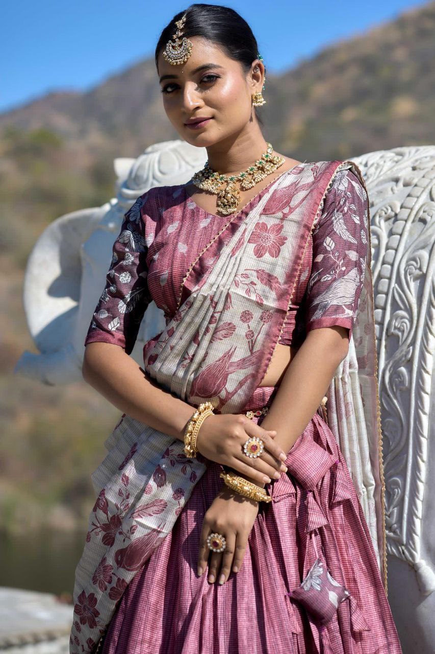 New Peach Chaniya Choli💃