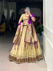 Amazing Lehenga Choli With Paithani Lace Border