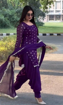 Purple Dhoti 3 PIS Suit👗