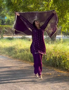 Purple Dhoti 3 PIS Suit👗