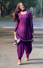 Purple Dhoti 3 PIS Suit👗