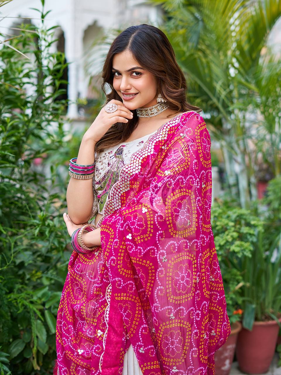 Beautiful Pure Tissue Silk Navratri Chaniya Choli For Women's