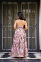 COLOURFULL PRINTED FLORAL DESIGN GOWN FOR WOMENS