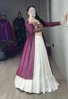 Beautiful Leheriya Prints Kurtis With Traditional Lehenga Sets For Women's