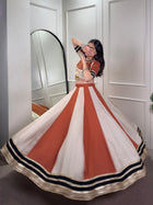 Festive Mirror Work Chinon Lehenga Choli Set for Garba & Navratri – Heavy Flair with Dupatta | Ready to Wear