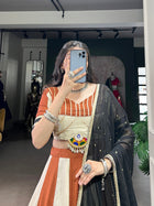 Festive Mirror Work Chinon Lehenga Choli Set for Garba & Navratri – Heavy Flair with Dupatta | Ready to Wear