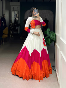 Premium Navratri Lehenga Choli 2025 – Mirror Work Blouse with 6 Meter Flared Rayon Skirt | Ready to Wear Ethnic Set