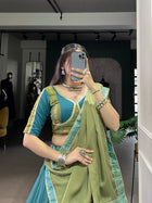 Premium Rayon Lehenga Choli Set for Women – Zari Weaving Work with Lace Border | Ideal for Garba & Festive Wear